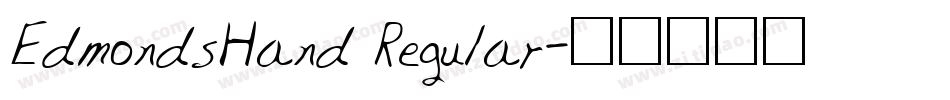 EdmondsHand Regular字体转换